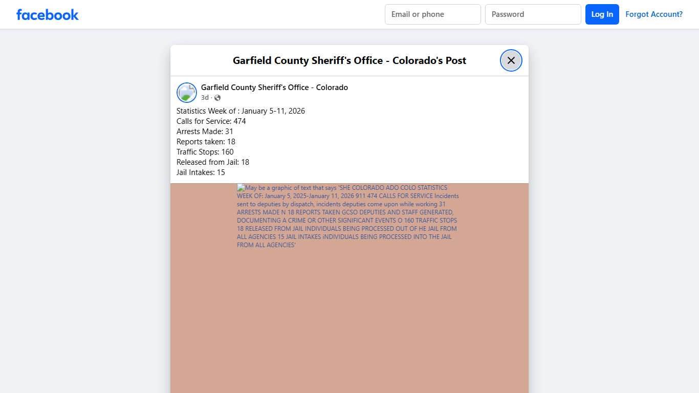 Statistics... - Garfield County Sheriff's Office - Colorado Facebook